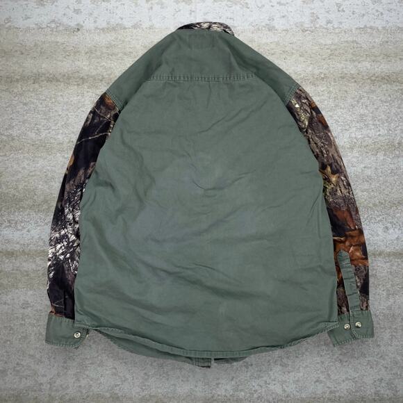 Vintage 90s Redhead Mossy Oak Button Up Shirt Mens M Hunting Camo Long Sleeve - Picture 2 of 3